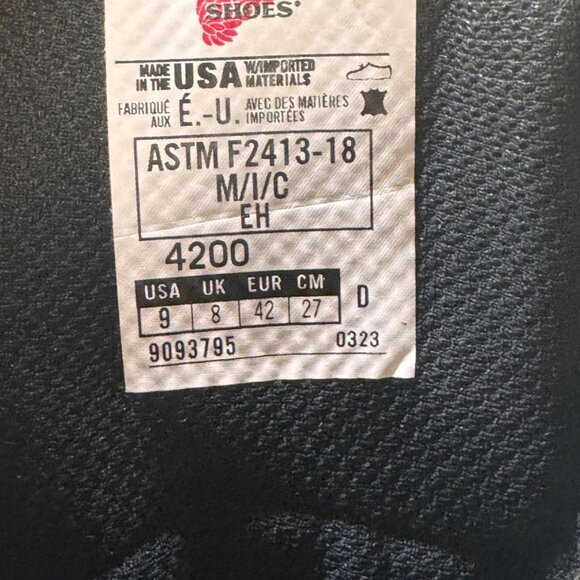 Red Wing 4200 Dynaforce Waterproof Boots (Steel Toe) 9D - Picture 8 of 8